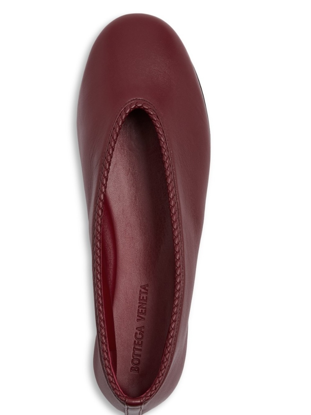 Bottega Veneta Rosa Dark Red Leather Flats EU 40